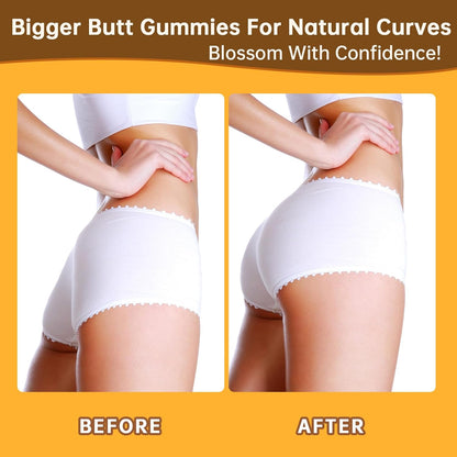 Booty Gummies for Bigger Butt and Hips, Berry Flavour, 60 Count