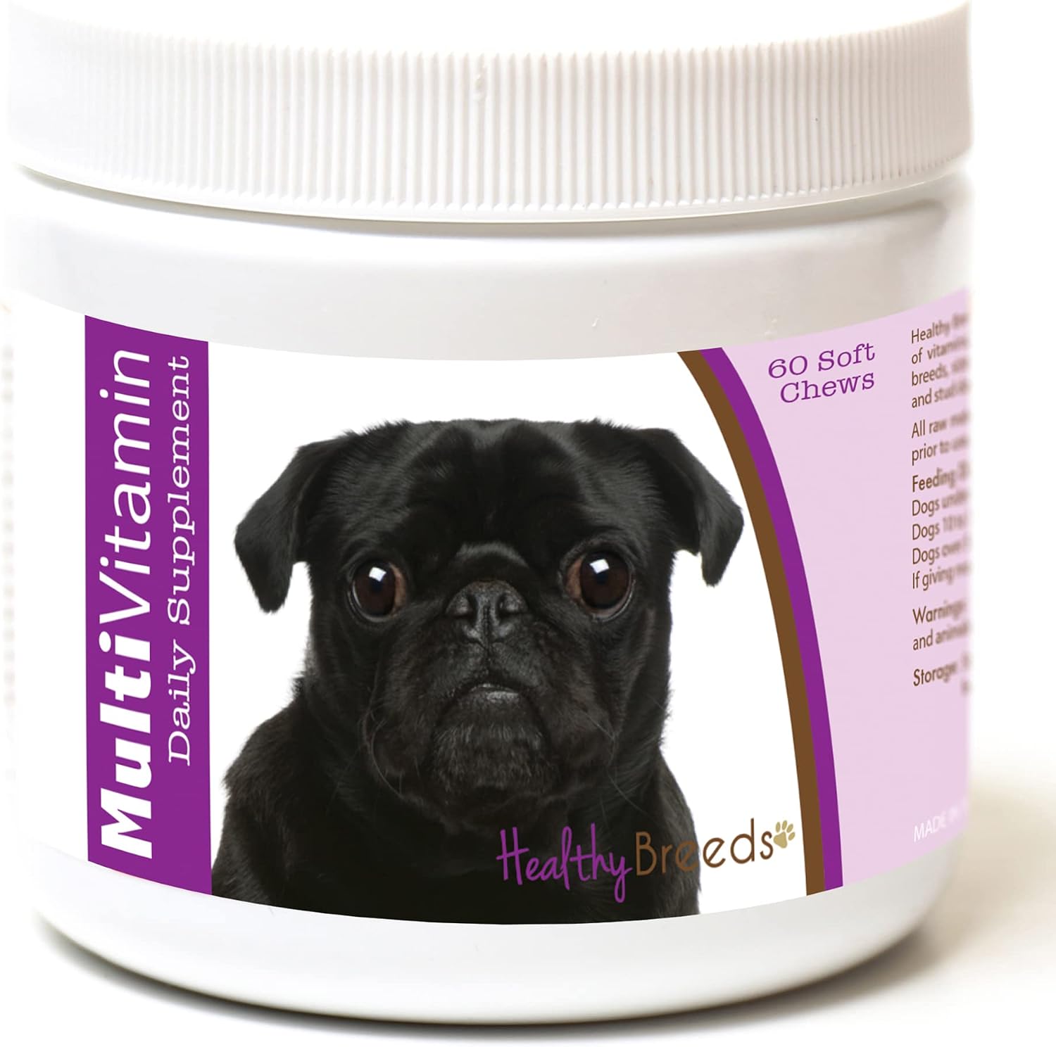 Healthy Breeds Pug Multivitamin Soft Chews 60 Count - görsel 1