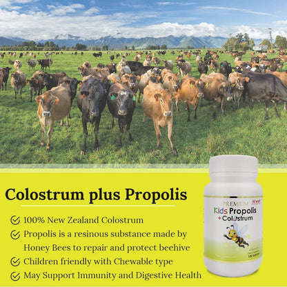 Hi Well Premium Children's Propolis + Grass-Fed Colostrum 180 Tablets
