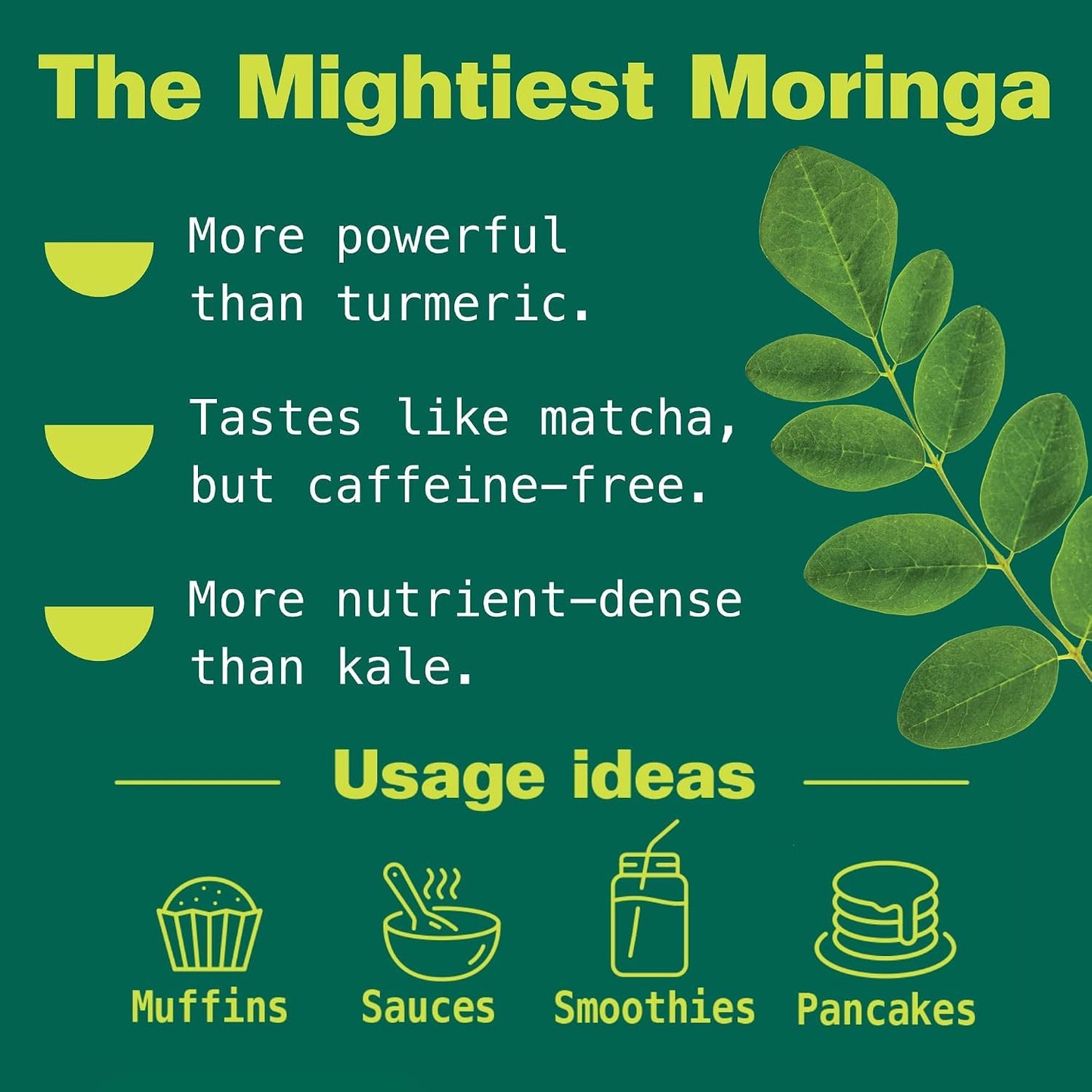 Kuli Kuli Moringa Oleifera Organic Leaf Powder – 100% Pure, USDA Certified & Non-GMO, 4 Pack - görsel 2