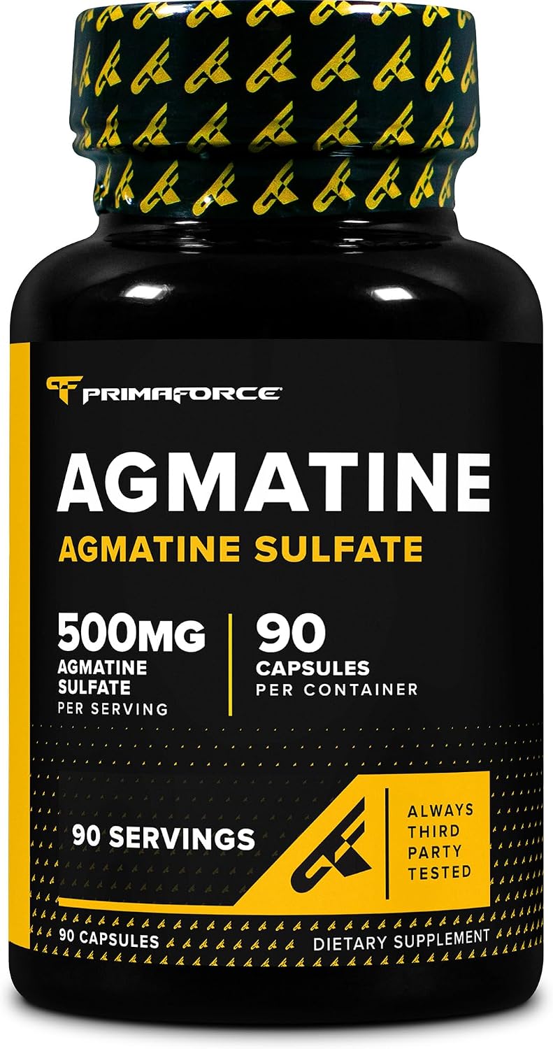 Primaforce Agmatine Sulphate 500mg, 90 Capsules – Non-GM, Gluten-free Supplement - görsel 1