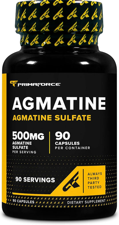 Primaforce Agmatine Sulphate 500mg, 90 Capsules – Non-GM, Gluten-free Supplement