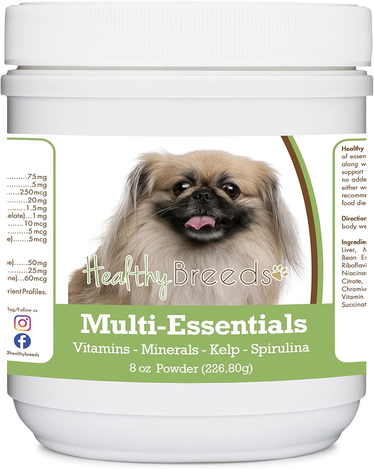 Healthy Breeds Pekingese Multi-Essentials Powder for Dogs - an Ideal Supplement of Vitamins, Minerals and Antioxidants - 8 oz (227g) - görsel 1