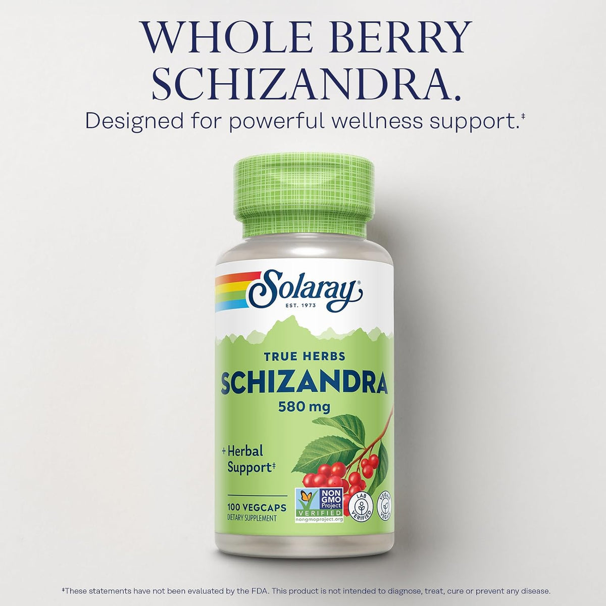 Solaray Schizandra Berry 580 mg - Pure Schisandra Extract, Traditional Herbal Support - 100 VegCaps - görsel 3