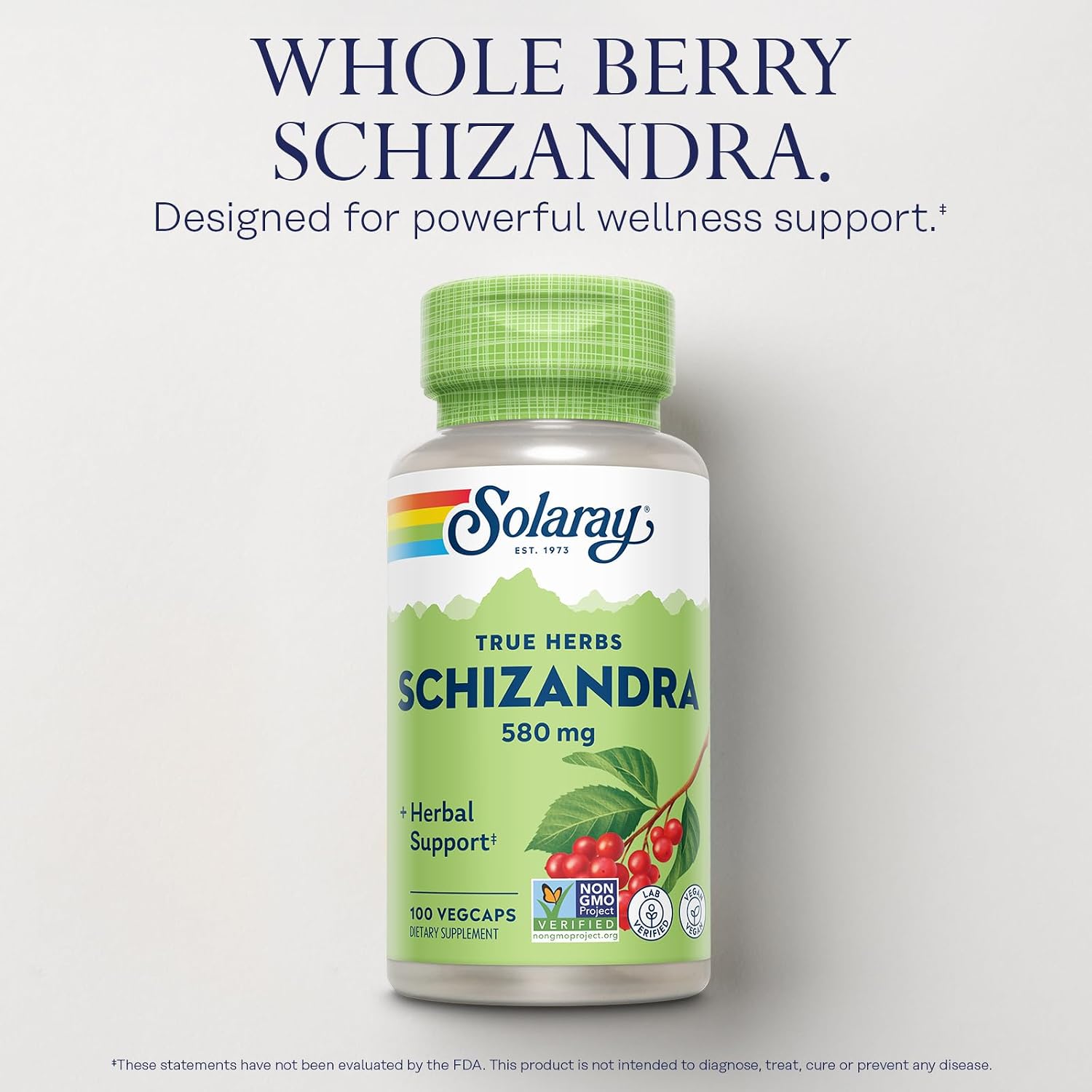 Solaray Schizandra Berry 580 mg - Pure Schisandra Extract, Traditional Herbal Support - 100 VegCaps - görsel 3