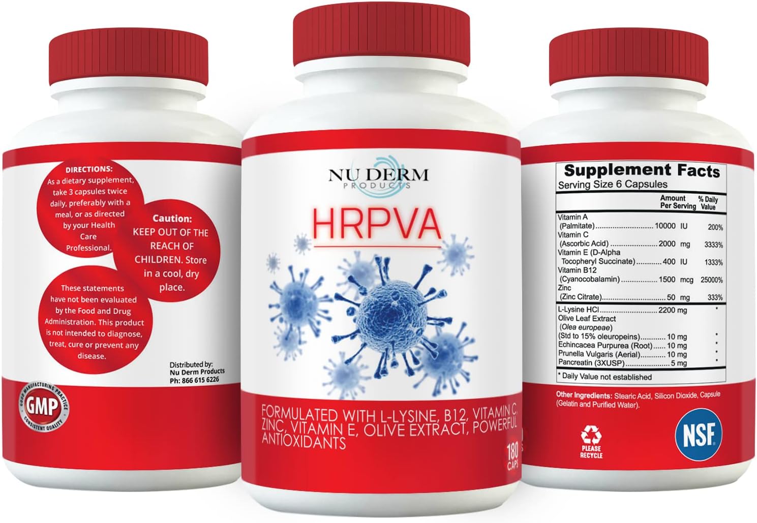 HRPVA Cold Sore Clear Skin Immune Support Food Supplement - görsel 3