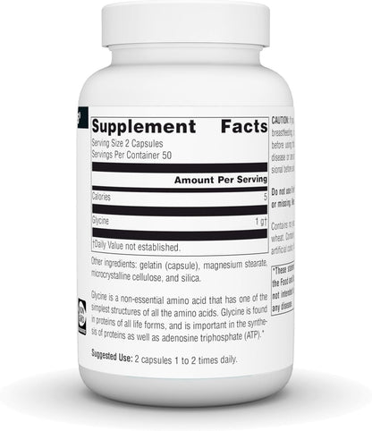 Source Naturals Glycine, 500 mg, 100 Capsules