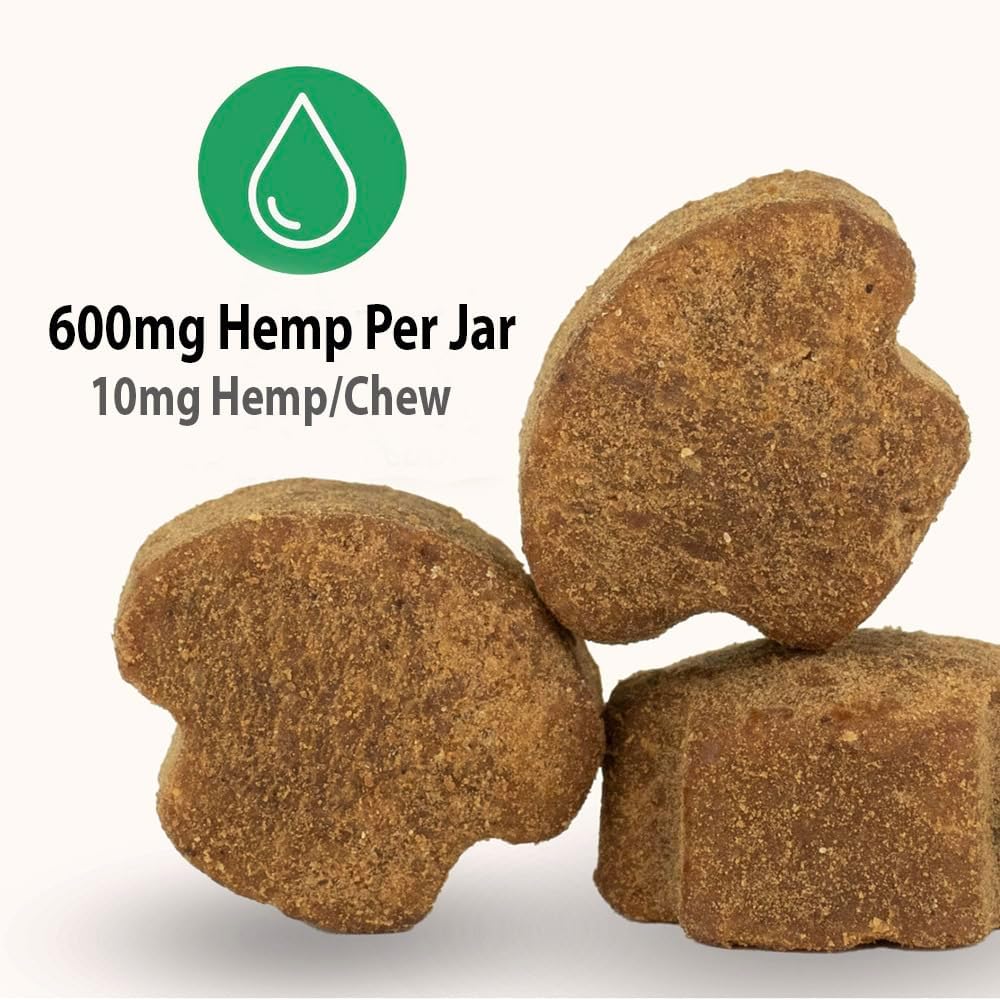 iHeartDogs Hemp Mushroom Chews - Mobility, Calming, Allergy, Lumps, Bumps, Lipomas & Immune Support - 60 Count (600mg Hemp) - görsel 3