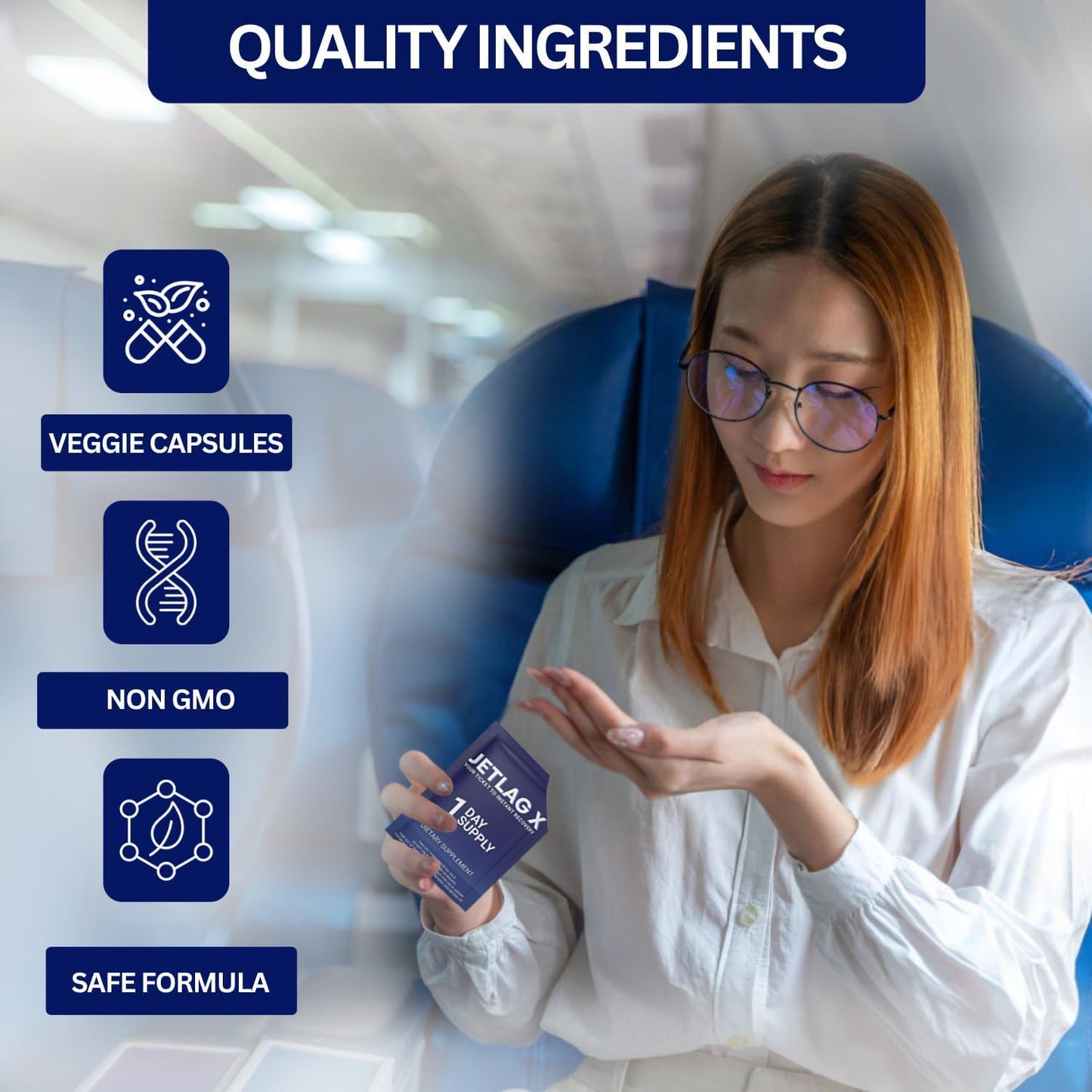 ROCK SOLID JETLAG X - Dietary Supplement for Jet Lag Relief, Energy and Focus - görsel 5