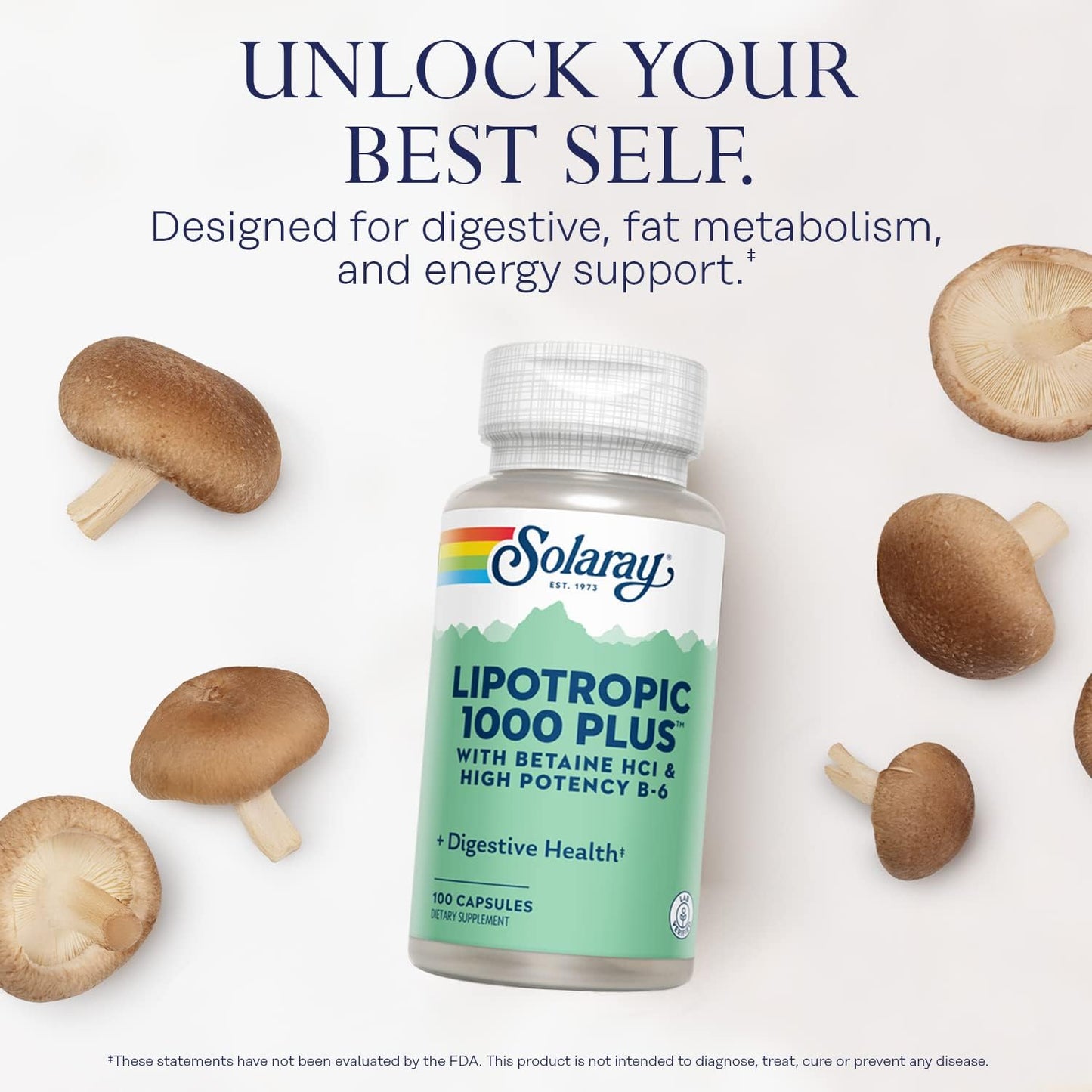 SOLARAY Lipotropic 1000 Plus – 100 Capsules - görsel 5