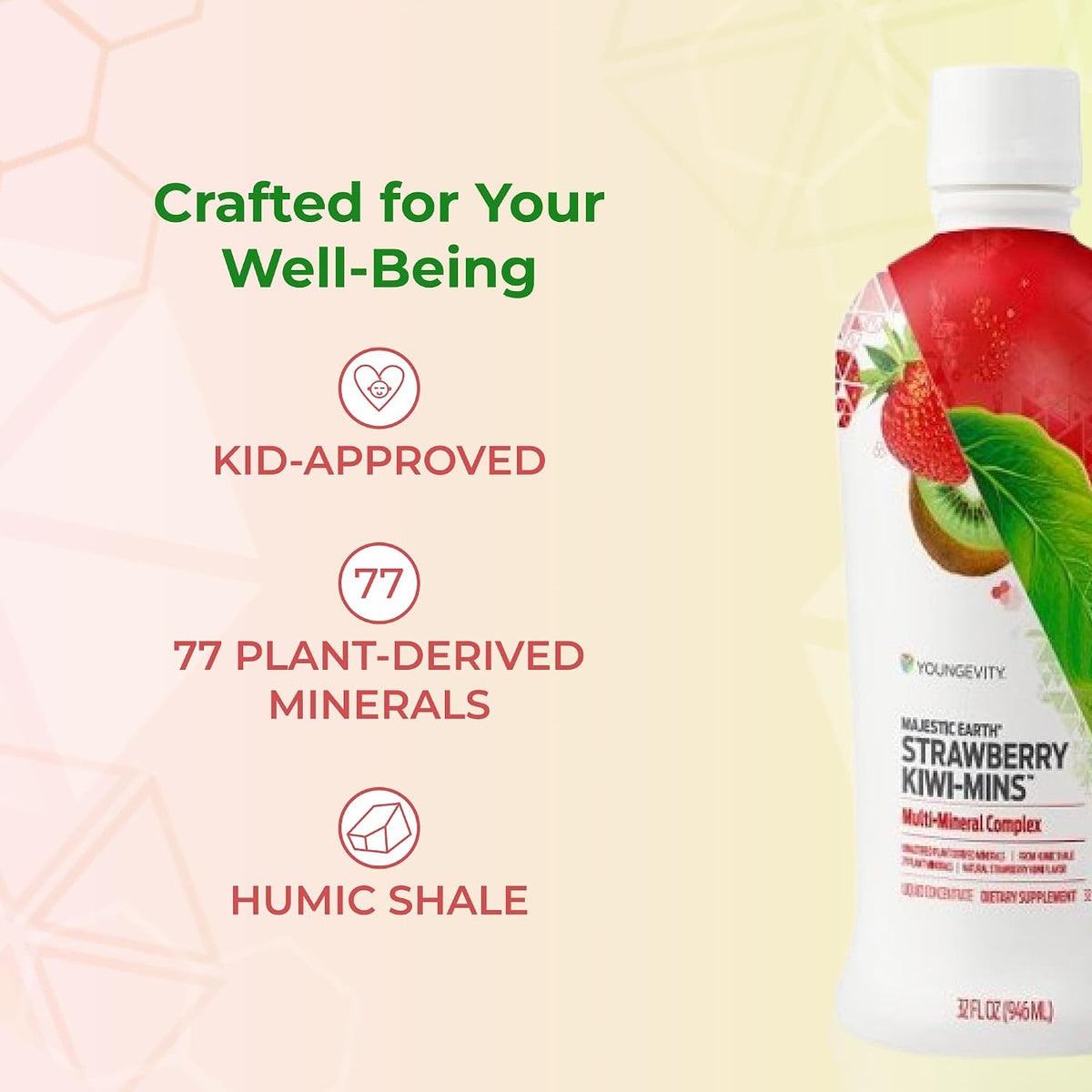Youngevity Strawberry Kiwi-Mins Plant-Derived Multi-Mineral Complex, 946 ml - görsel 5