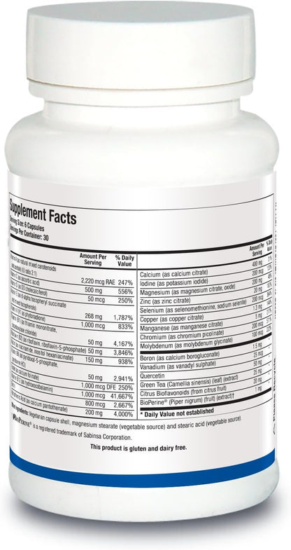 BIOTICS RESEARCH Pro Multi Plus - High Potency Daily Multivitamin, Active Form B Vitamins, Folate, D3, K1, Minerals, BioPerine for Absorption, Antioxidant Support, Gluten- and Dairy-Free, 180 Capsules