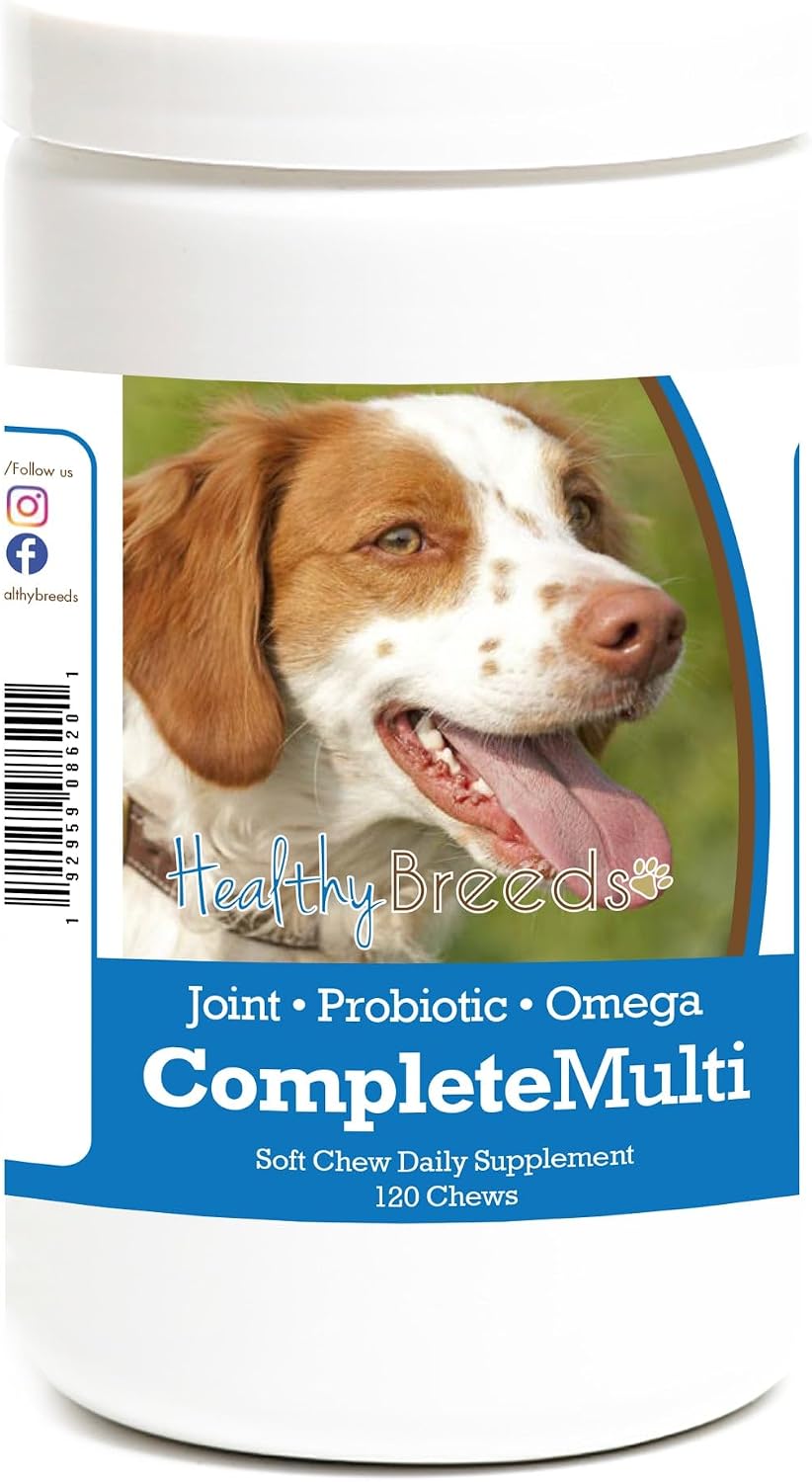 Healthy Breeds Brittany All in One Multivitamin Soft Chew, 120 Count - görsel 1