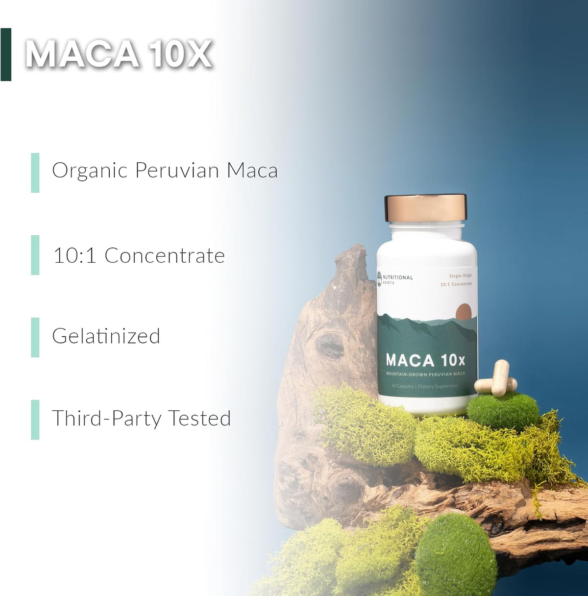 Organic Peruvian Maca Root – 60 Gelatinised Capsules (10:1 Extract) - görsel 2