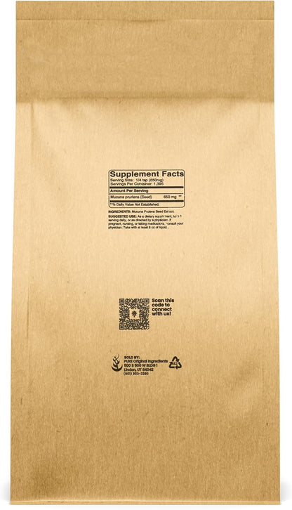 PURE ORIGINAL INGREDIENTS Mucuna Pruriens (2 lb), Pure and Natural, Non-GMO, Gluten-Free