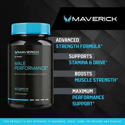 (3 Pack) Maverick Capsules - Official Maverick Supplement for Men, Advanced Formula for Stamina, Vitality & Wellness, All Natural Formula, 180 Capsules for 3 Months