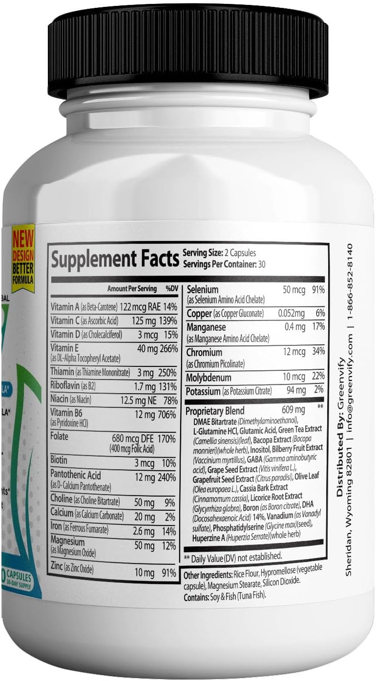 NeuroActive 8 Max Cognitive Support Food Supplement – Extra Strength, 60 Capsules - görsel 2