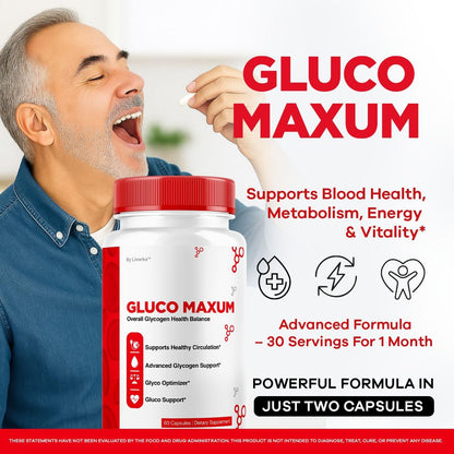 GlucoMaxum Capsules – Premium Formula Supplement (2 Pack, 120 Capsules)