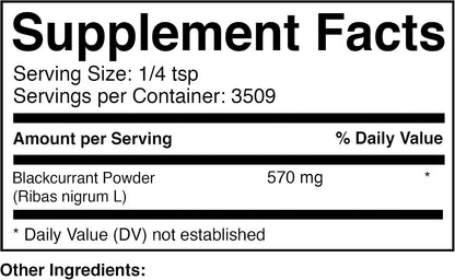 Prescribed For Life Blackcurrant Fruit Powder – Pure Superfood Rich in Vitamin C and Anthocyanins (2 kg)