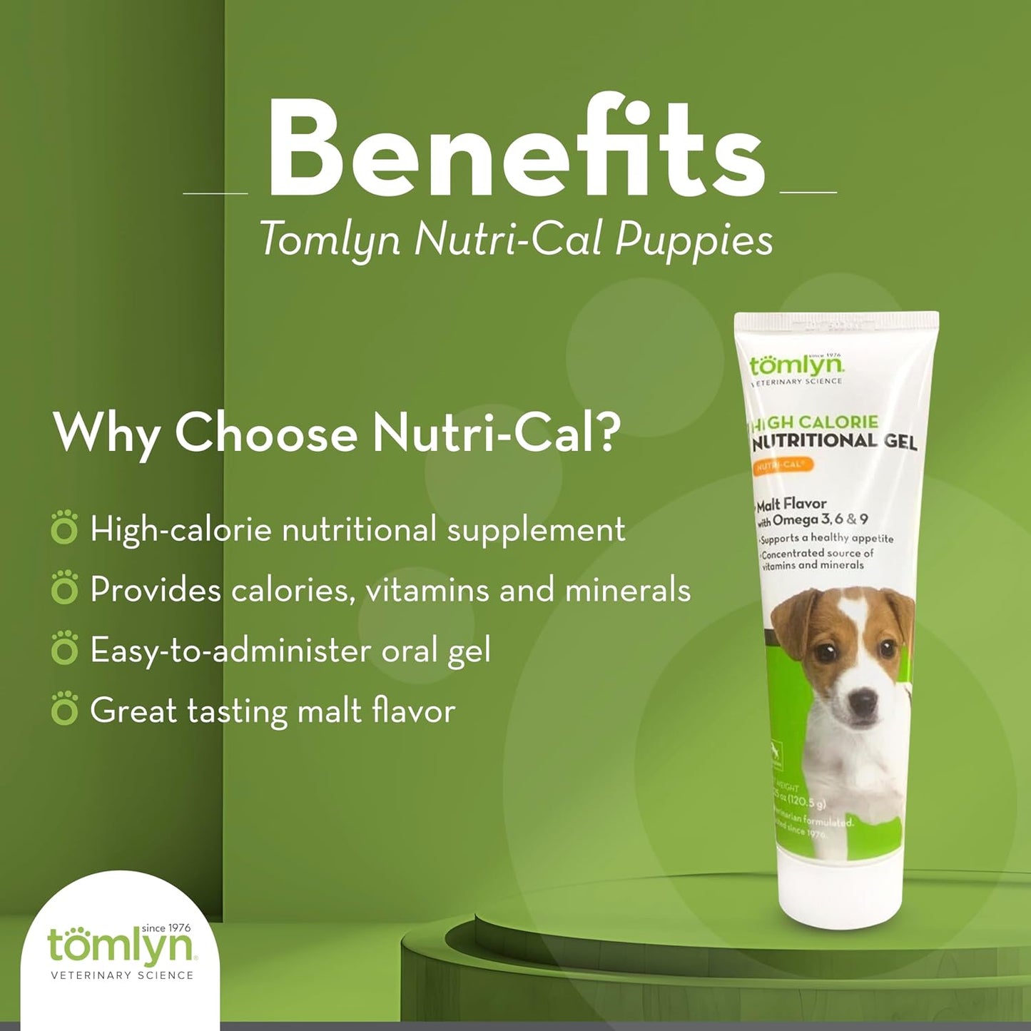 TOMLYN Nutri-Cal Malt-Flavoured High-Calorie Nutritional Gel for Puppies (120g, 3-Pack) - görsel 2