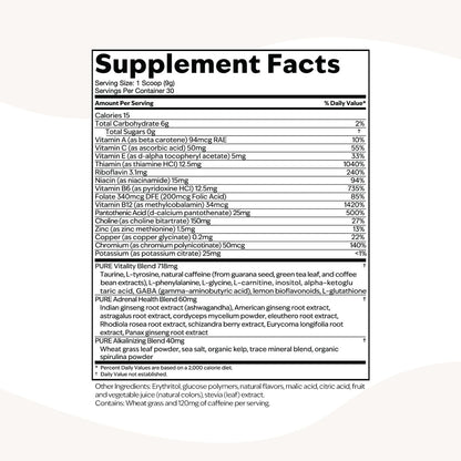 PURE Focus + Energy Drink Mix, Watermelon Flavour