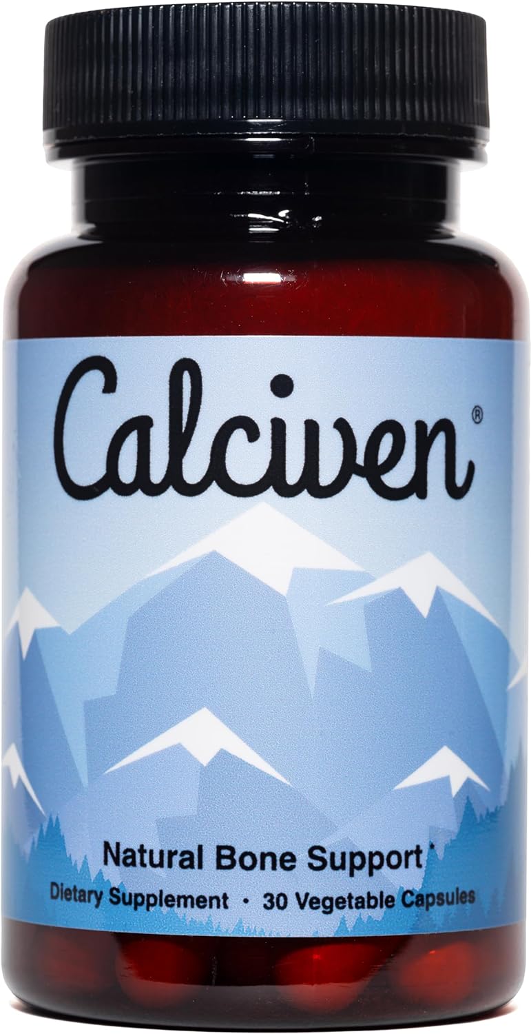 Calciven - Natural Bone Support Supplement with Calcium, Magnesium, Vitamin D3 & K2 - Non-GM, Gluten-free - görsel 1