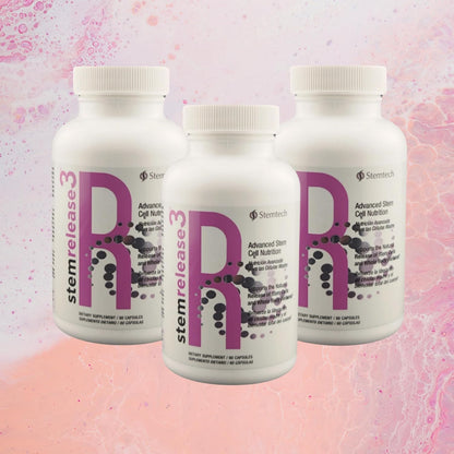 Stemrelease3™ Cutting-Edge Stem Cell Nutrition for Natural Renewal and Youthful Vitality, Exclusive Blend for Enhanced Telomere Health 60 Capsules (3-Pack)