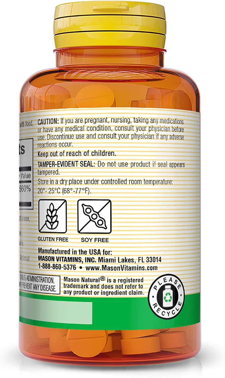 MASON NATURAL Vitamin C 500 mg, 100 Tablets - görsel 3