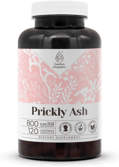 Garden Organics Prickly Ash 120 Capsules | High-Potency Herbal Food Supplement