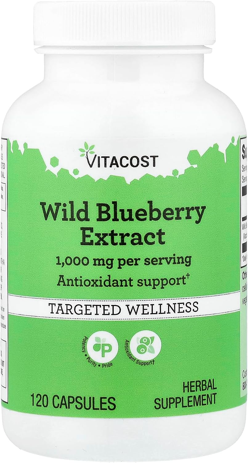 Vitacost Wild Blueberry Extract, 120 Capsules (500 mg per Capsule) - görsel 1