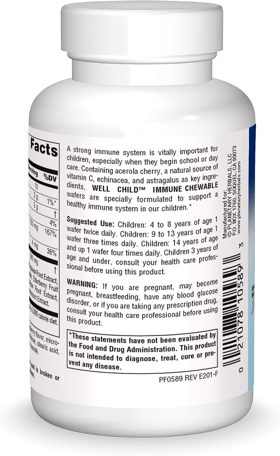 Planetary Herbals Well Child Immune Chewable Wafers, 30 Count - görsel 2