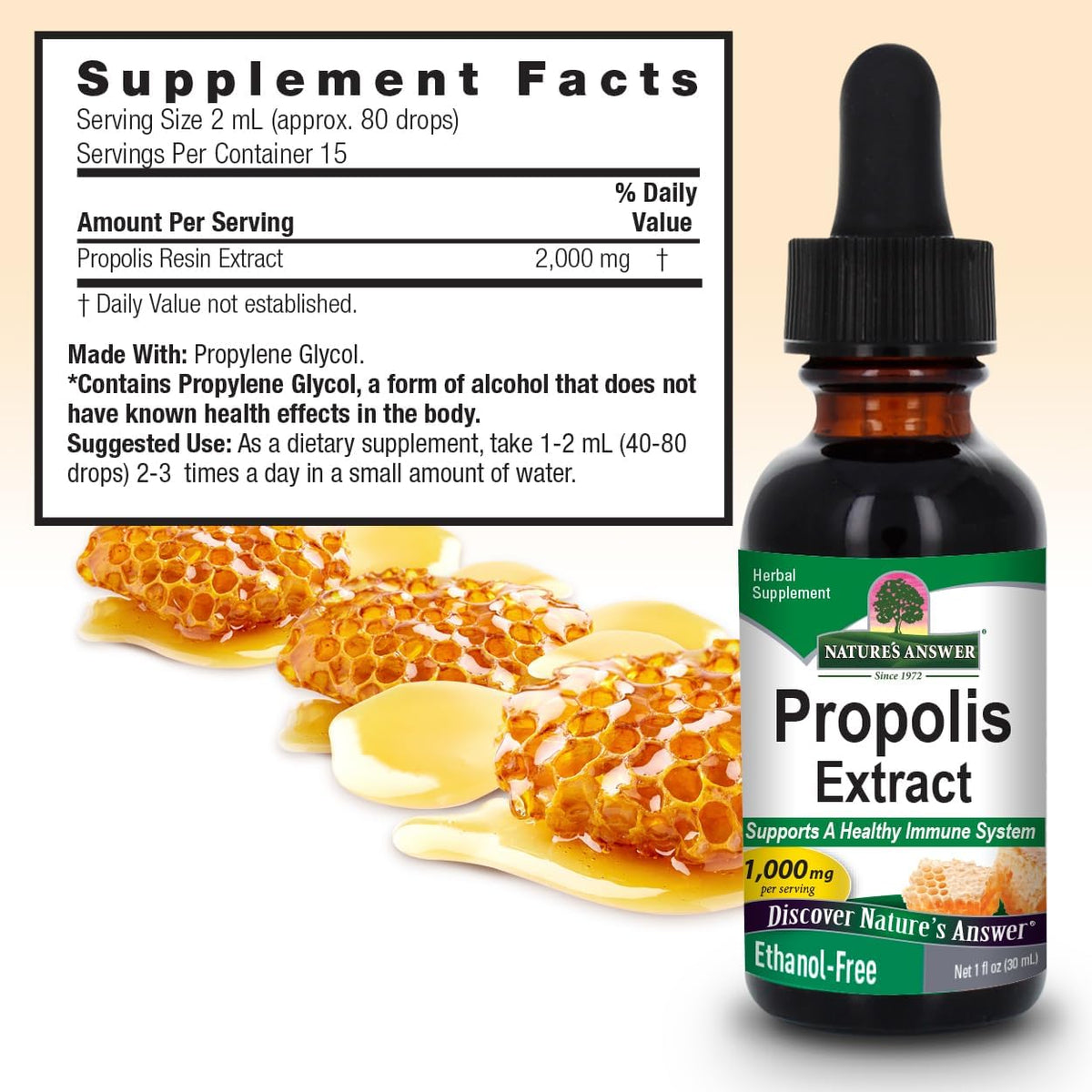 Nature's Answer Alcohol-Free Propolis Resin, 30 ml - görsel 2