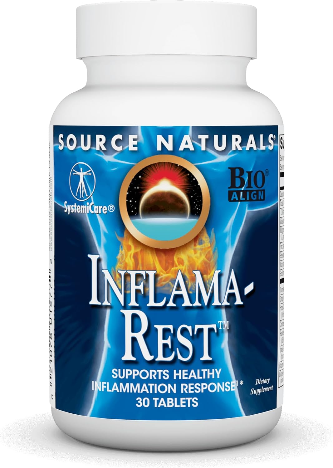 Source Naturals Inflama-Rest - Herbal & Mineral Blend with Turmeric, Boswellia, Ginger, Quercetin - Supports Relaxation and Mobility - 30 Tablets - görsel 1