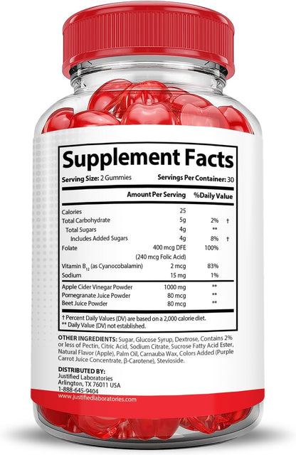 Justified Laboratories Vital Pump XL Performance Gummies (2 Pack) - 120 Gummies
