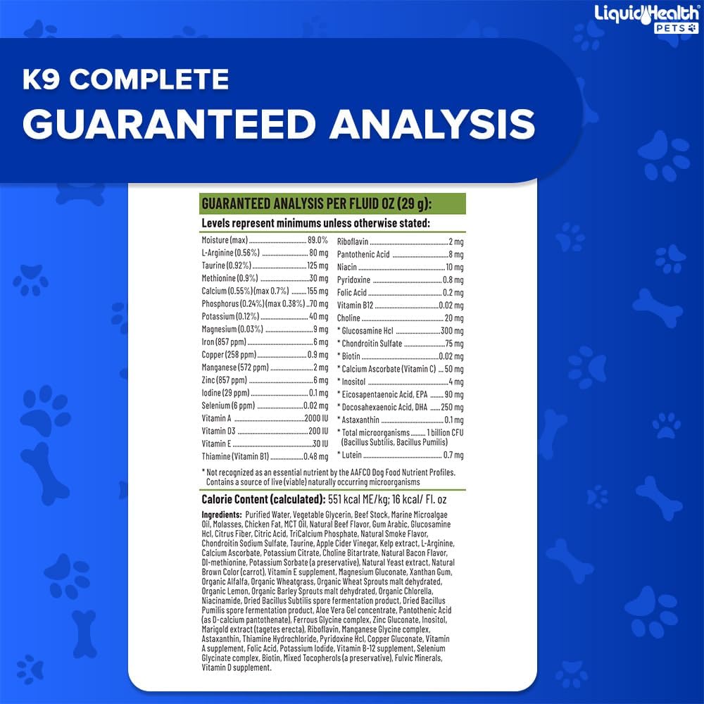 LIQUIDHEALTH K9 Complete 8-in-1 Liquid Multivitamin for Dogs (946 ml) - görsel 5