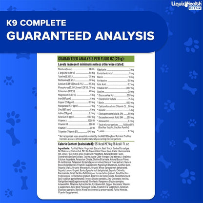 LIQUIDHEALTH K9 Complete 8-in-1 Liquid Multivitamin for Dogs (946 ml)