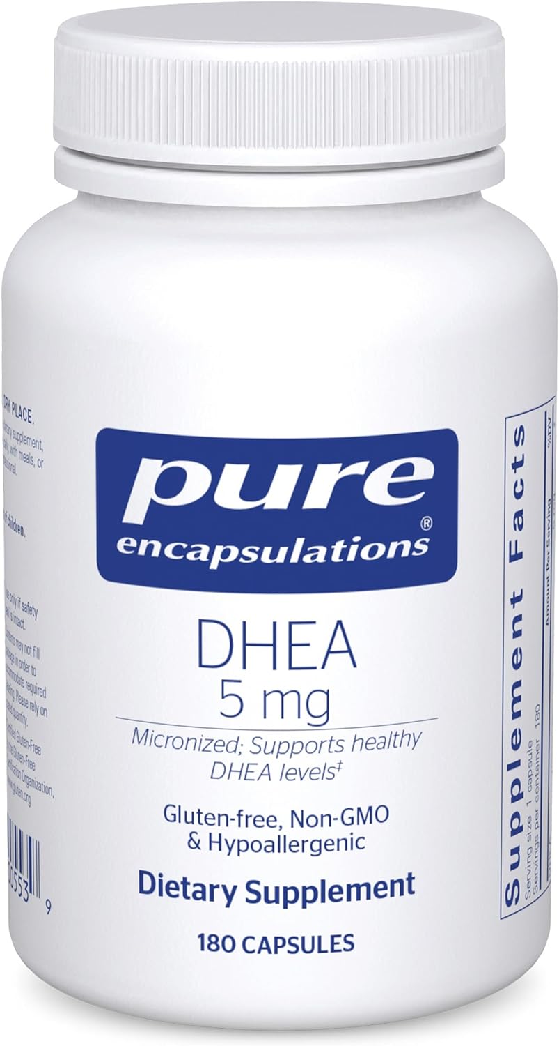 Pure Encapsulations DHEA 5 mg - Micronised DHEA for Immune & Hormone Support - 60 Capsules - görsel 8