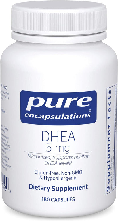 Pure Encapsulations DHEA 5 mg - Micronised DHEA for Immune & Hormone Support - 60 Capsules