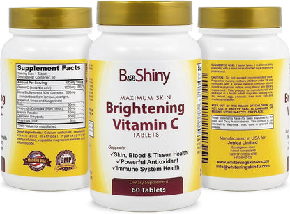 BeShiny Vitamin C Complex 1000 mg Tablets with Rose Hips and Bioflavonoids