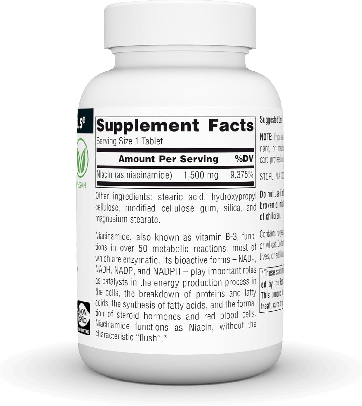 Source Naturals Niacinamide B-3, Vitamin B-3 Supplement, 1500 mg, 100 Tablets - görsel 3