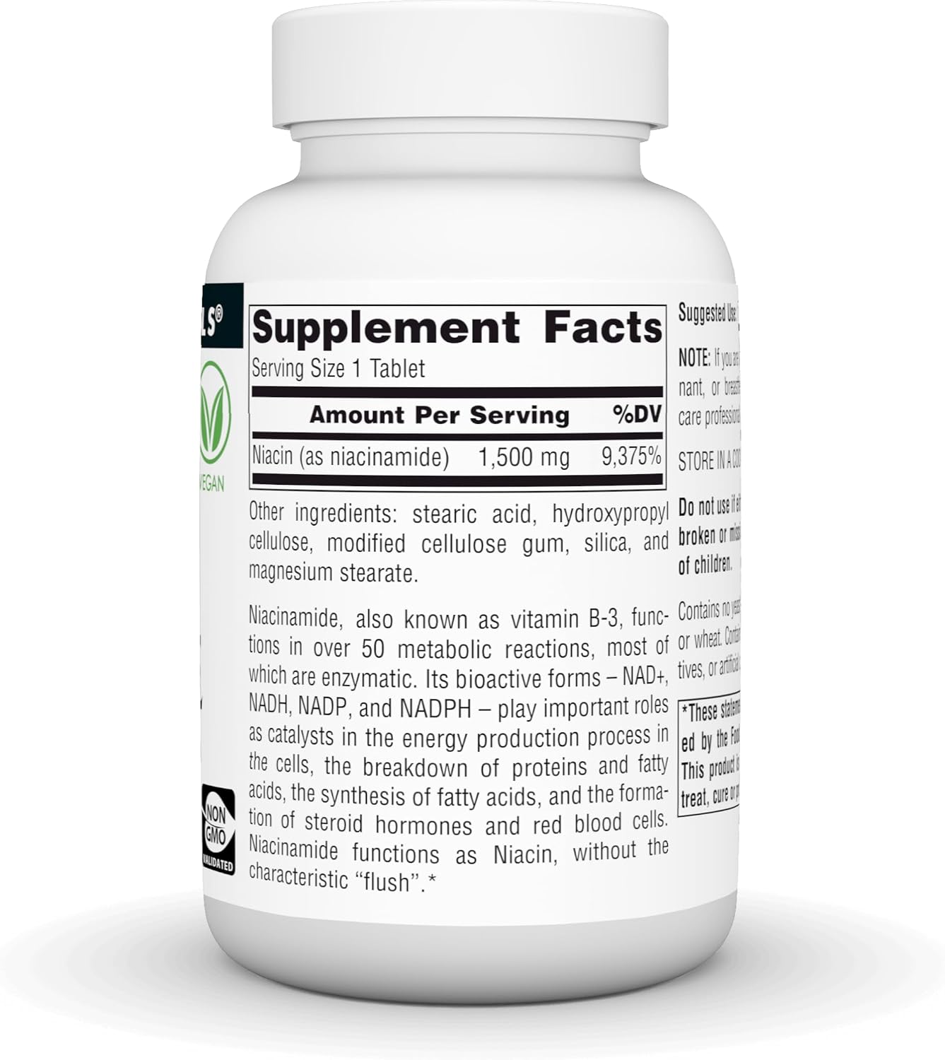 Source Naturals Niacinamide B-3, Vitamin B-3 Supplement, 1500 mg, 100 Tablets - görsel 3