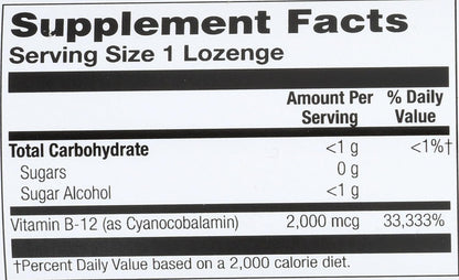 Solaray Vitamin B12 2000mcg, 90 Capsules