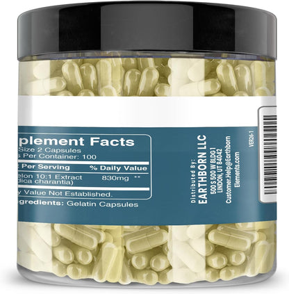 Earthborn Elements Bitter Melon 200 Capsules, Pure & Undiluted, No Additives