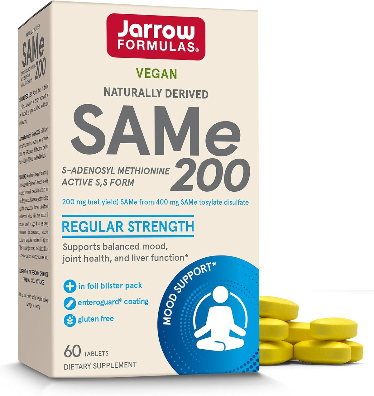 Jarrow Formulae SAMe 200 mg - 60 Tablets - Food Supplement - görsel 1