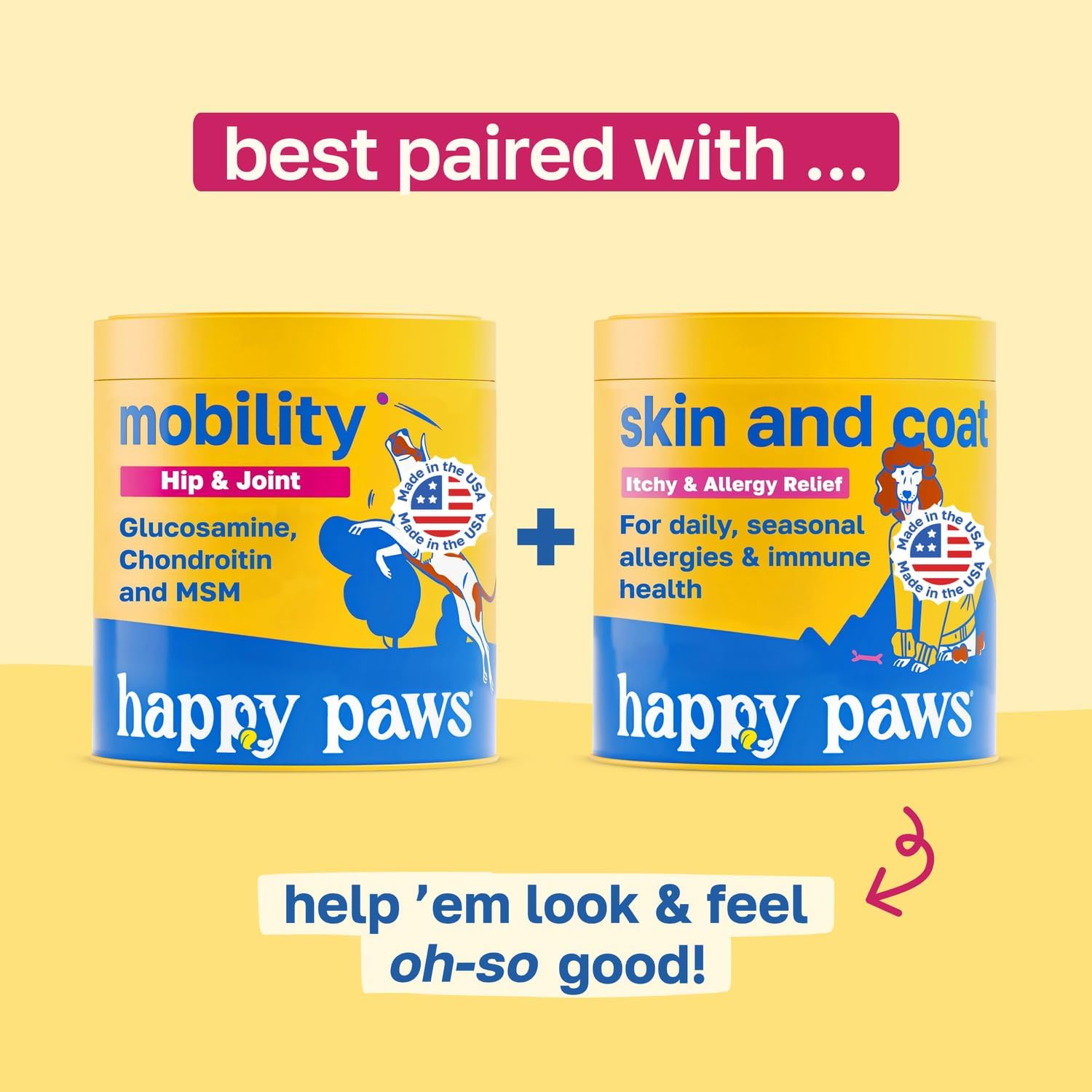 Happy Paws Skin and Coat Supplement for Dogs - Itch & Allergy Relief, Dry Skin Comfort, Shedding Care with Coconut Oil & Vitamin B12, Vegan Chicken Flavour, 200 Chews - görsel 8