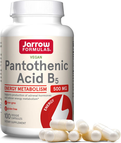 Jarrow Formulae Pantothenic Acid B5 500 mg - 100 Vegan Capsules