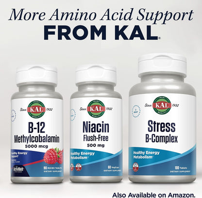 KAL Niacin 500mg Flush Free - Vitamin B3 Food Supplement