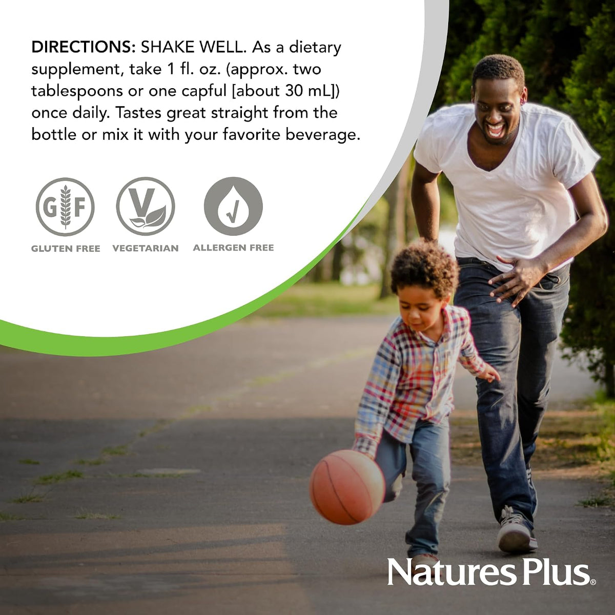Nature's Plus Source of Life GOLD Multivitamin Liquid - 30 fl oz (887 ml) - With Vitamins D3, B12 & K2 - Vegetarian & Gluten Free - görsel 6