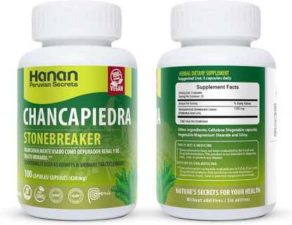 Hanan Chancapiedra Stonebreaker – 100 Capsules (2 Pack)