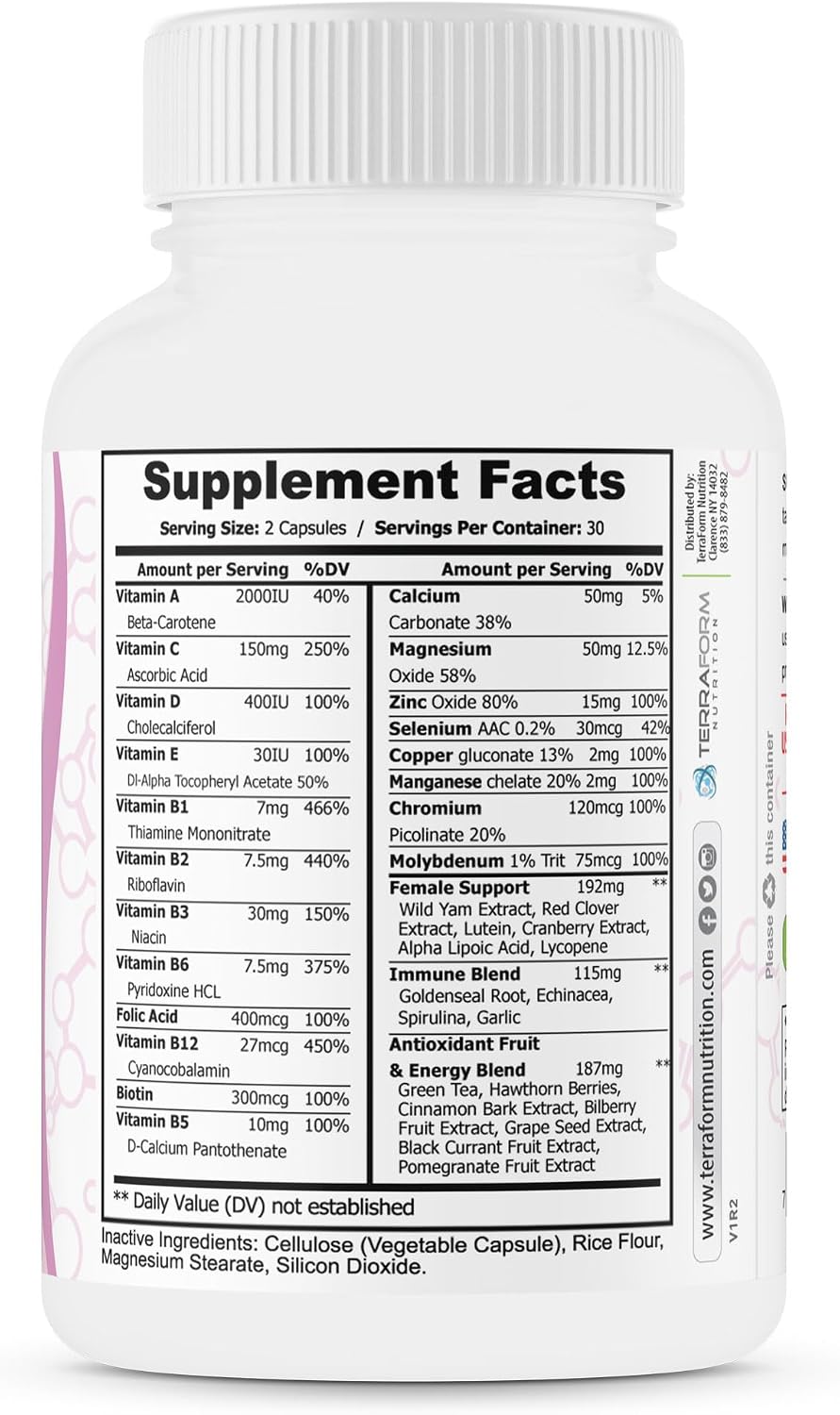 Women’s Multivitamin: Daily Support for Bone Health, Breast Health, Stress, Hormones & Heart Health - görsel 7